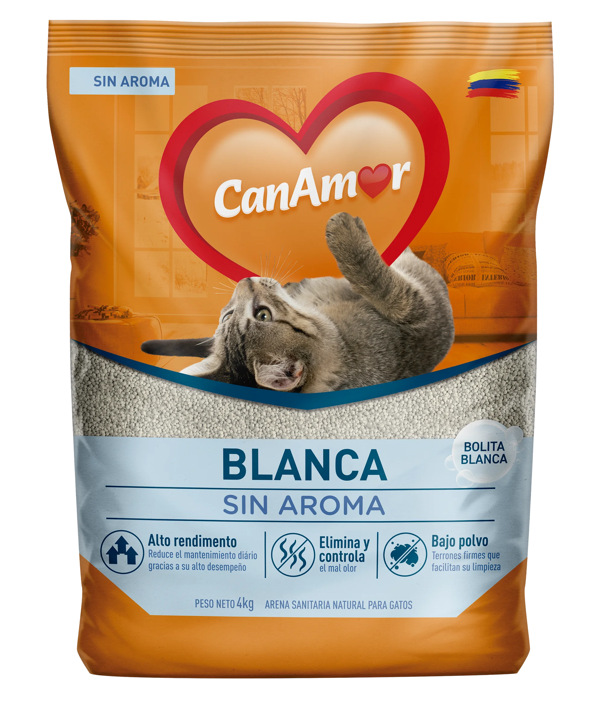 Arena para gatos sin aroma