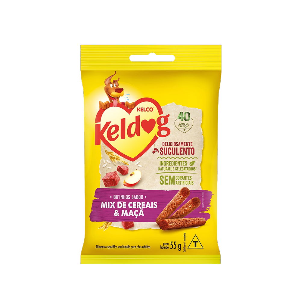 Premia a tu mascota con Keldog Filetes sabor cereales y manzana (55g). Snack natural, suave y sin colorantes artificiales para todo tamaño. ¡Compra aquí!
