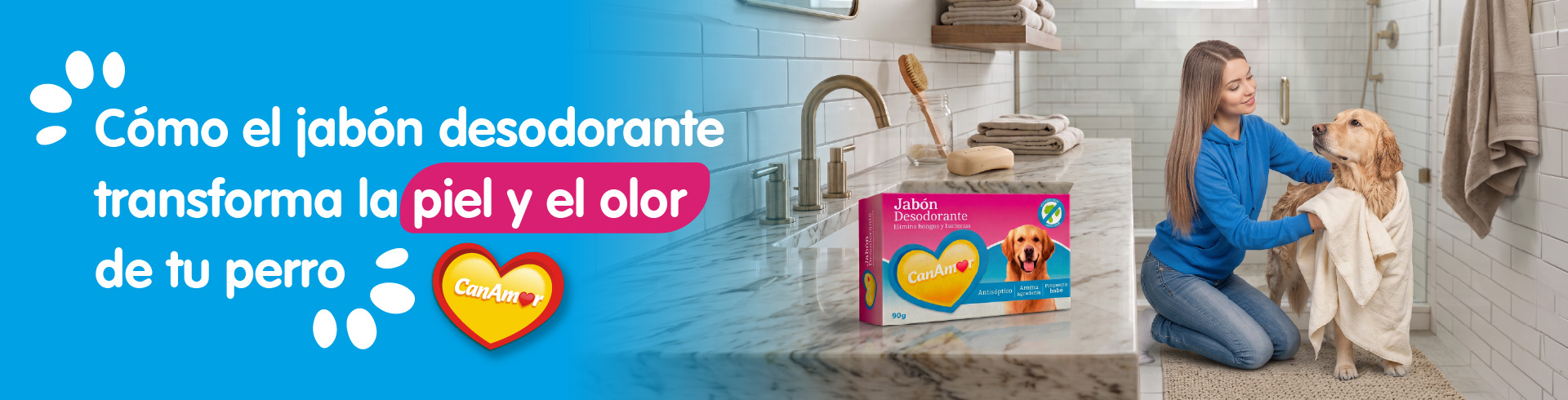 Elimina los malos olores y protege la piel de tu perro. Descubre cómo la línea desodorante de CanAmor refresca su pelaje y transforma su bienestar diario.